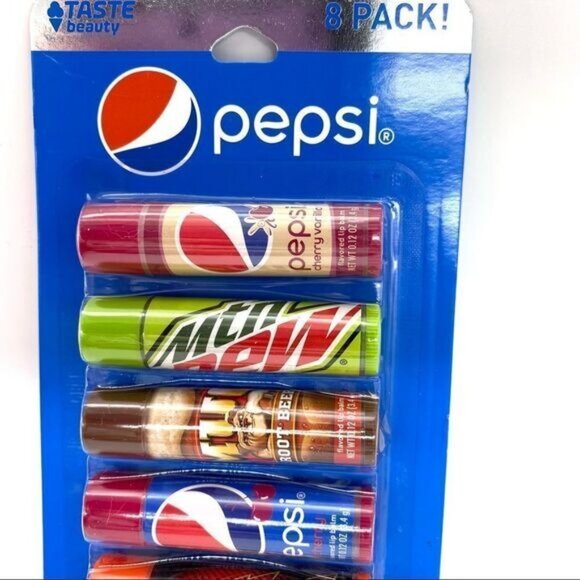 Pepsi Flavored Lip Balm Set 8 Pieces NEW - Picture 2 of 5